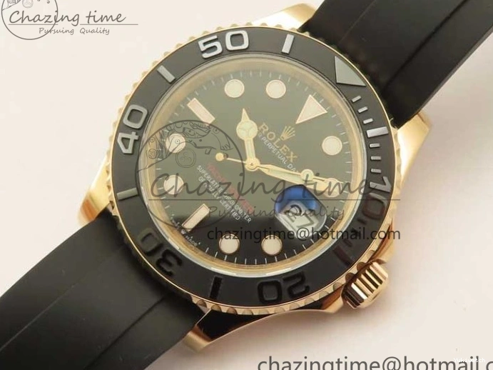 Black on 126655 Black 1:1 Bezel VS3235 Yacht-Master Edition Best Rubber Strap Ceramic RG 3EF 0415